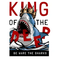 king shark patch badge animal thermo stickers on clothes iron on transfers for clothing thermoadhesive patches diy appliques