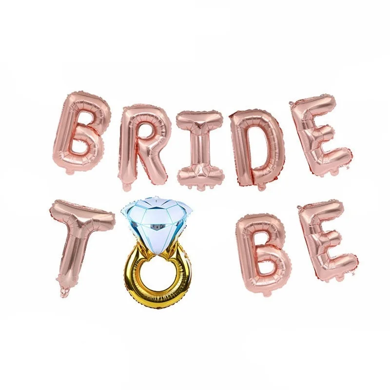 

Rose Gold Bride To Be Letter Confetti Foil Balloon Tableware Hen Bachelorette Party Decoration Wedding Decor Supplies