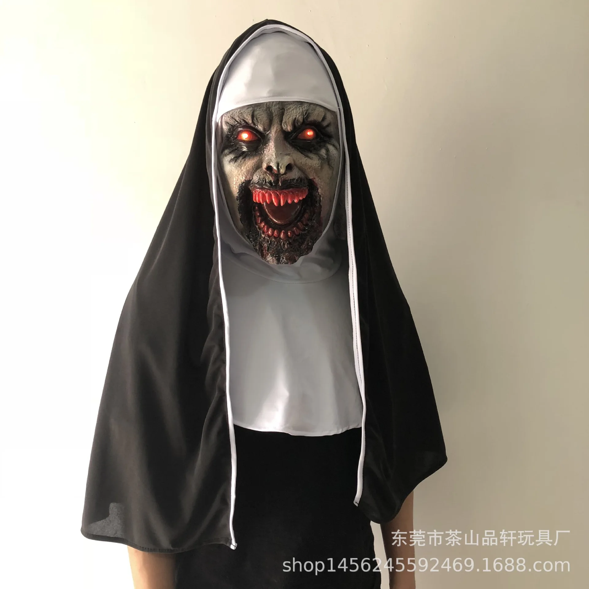 Маска к Хэллоуину монахини led маска реквизит для дома с привидениями страшные