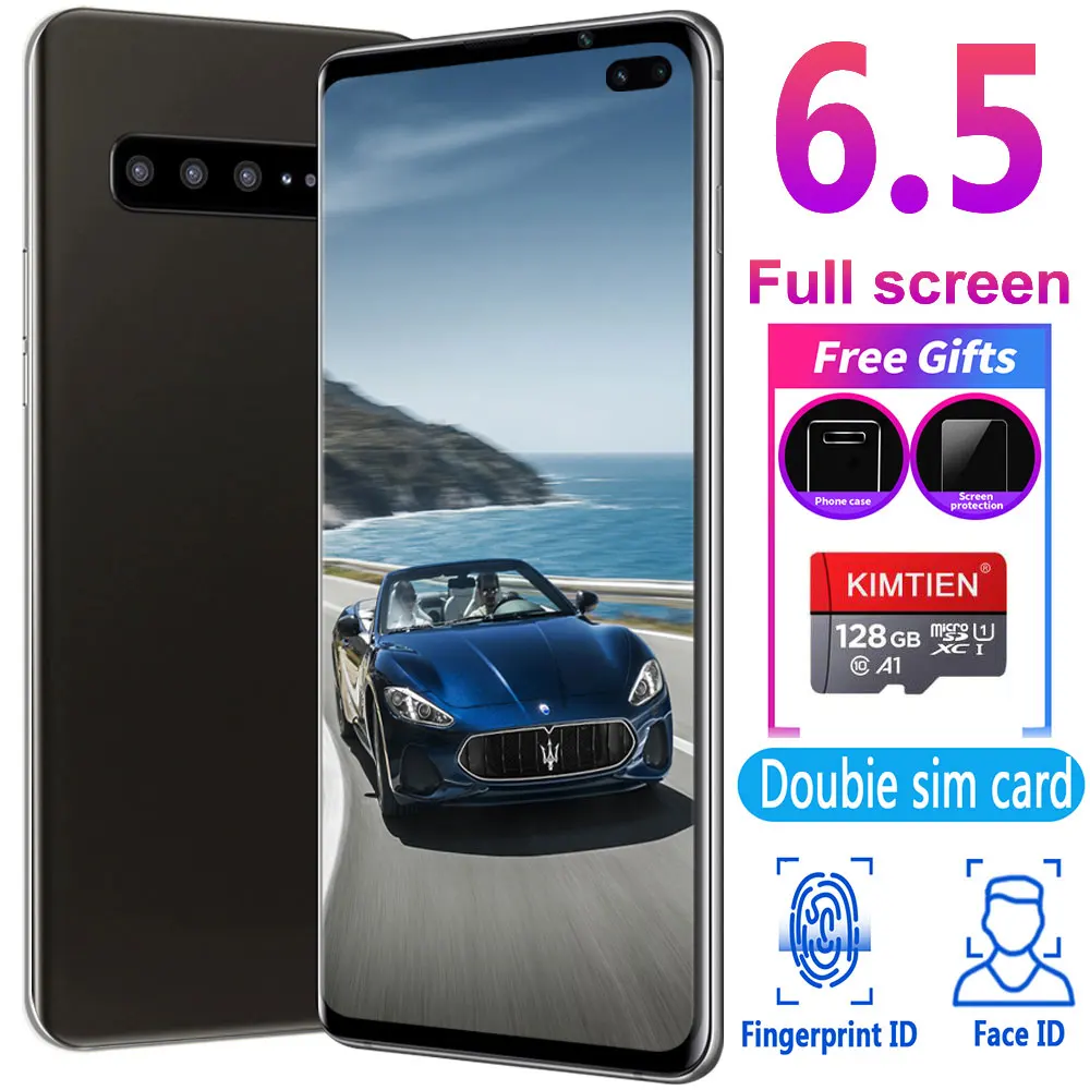 S10+ смартфон полноэкранный 6 ГБ+ 128 Гб 8 ядерный Android 9,0 Finger Face ID двойная камера 4G смартфон мобильный телефон