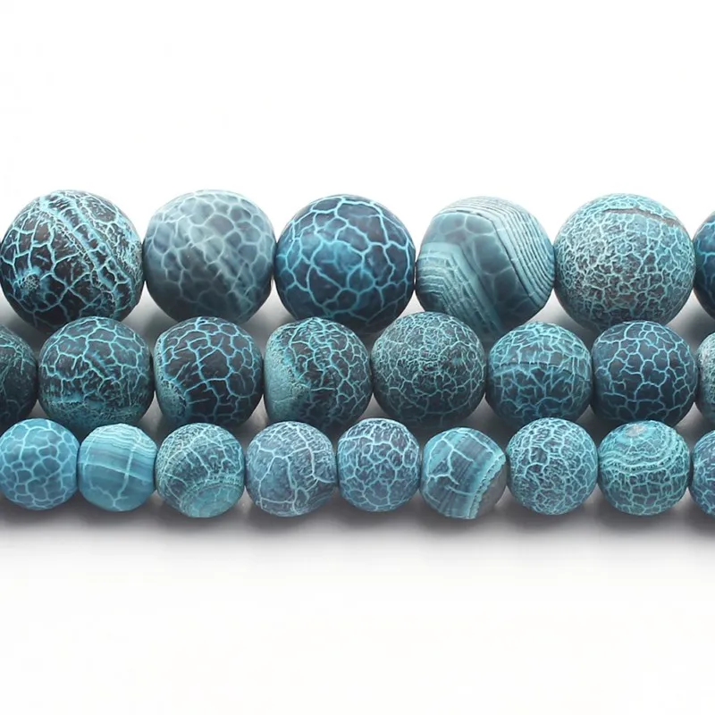 Бусины из натурального камня матовые 6/8/10 мм в форме паука краба синего мороза