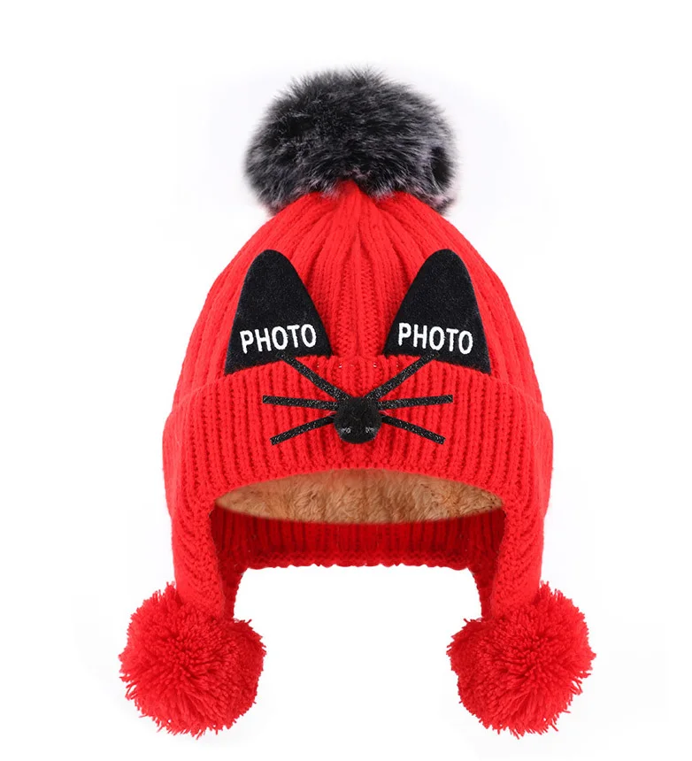 Зимняя теплая шерстяная шапка унисекс для новорожденных девочек мягкие вязаные