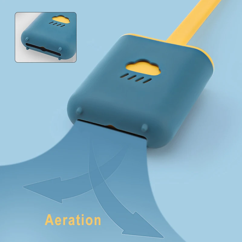 

Silicone Toilet Brush Wall Mounted Bathroom Toilet Cleaning Brush with Quick Drying Bracket Holder Bathroom Accessories