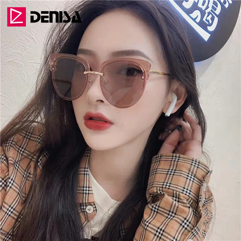 Женские солнцезащитные очки с градиентом DENISA Cateye поляризационные защитой UV400 в
