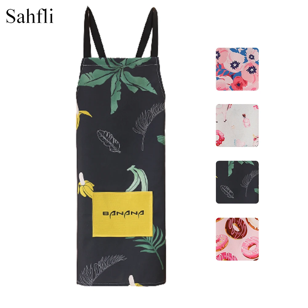 

Nordic Style Modern Minimalist Waterproof and Antifouling Printed Children's Sleeveless Apron with Pocket for Household Tools