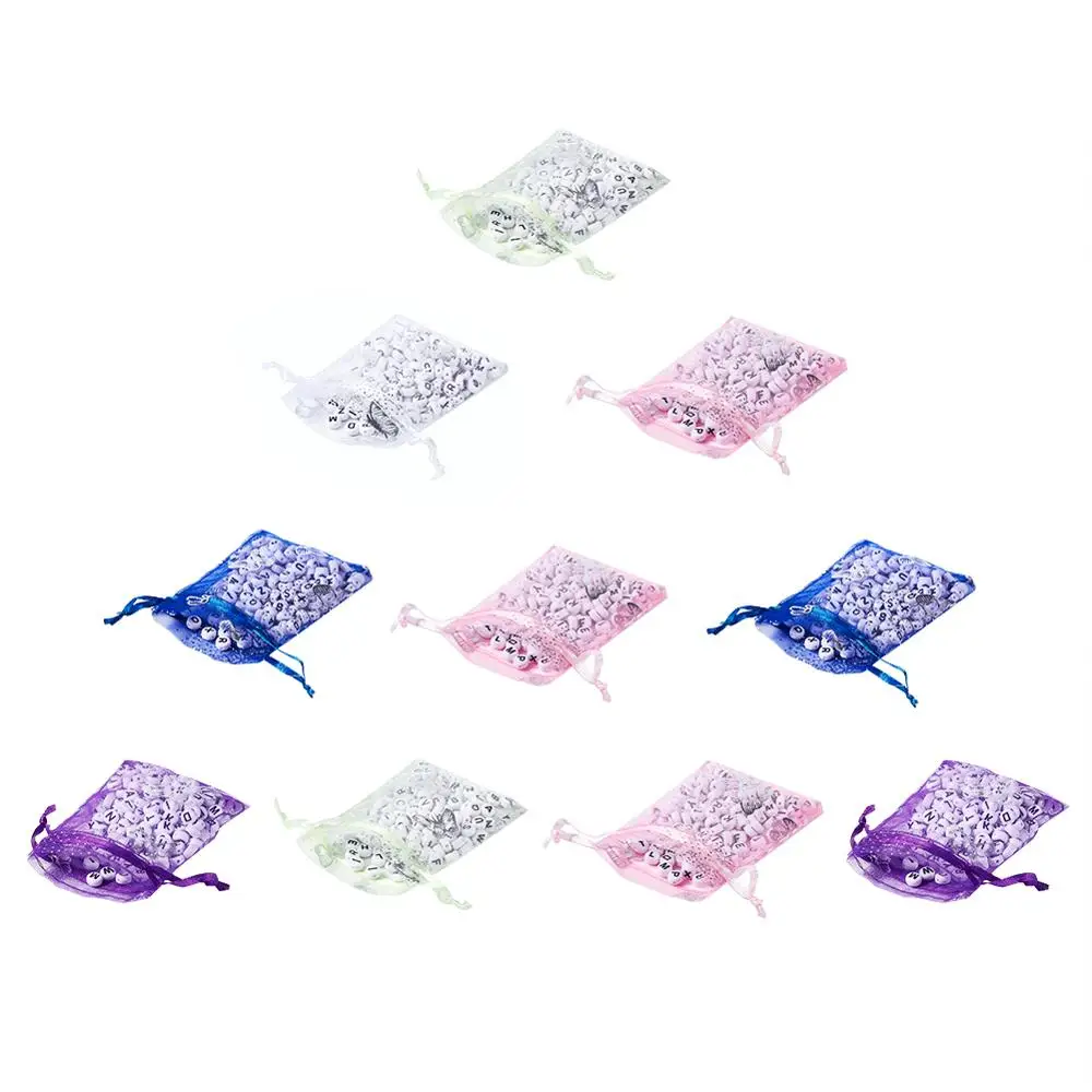 Упаковка и Дисплей шнурок мешки из органзы прямоугольник случайно Цвет 9x7 см