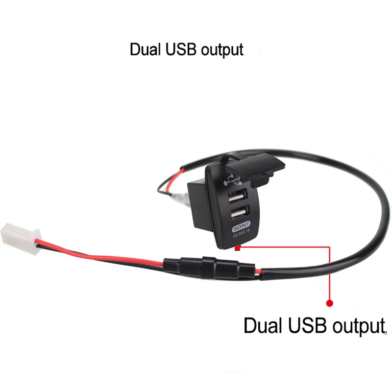 Hi-power Universal Dual Car Cigarette Lighter Square Socket Charger Power Adapter USB Splitter 3100mA 12V Waterproof Charge | Автомобили и