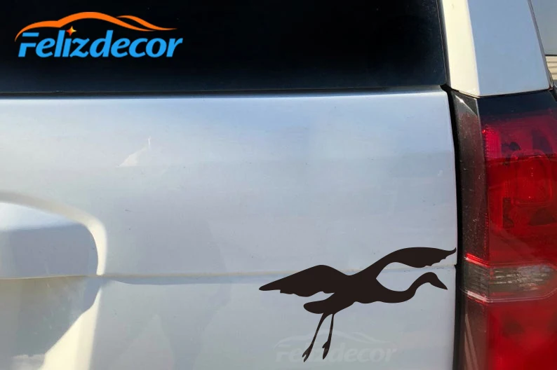Автомобильные Виниловые стикеры в виде лебедя для окон дверей заднего лобового