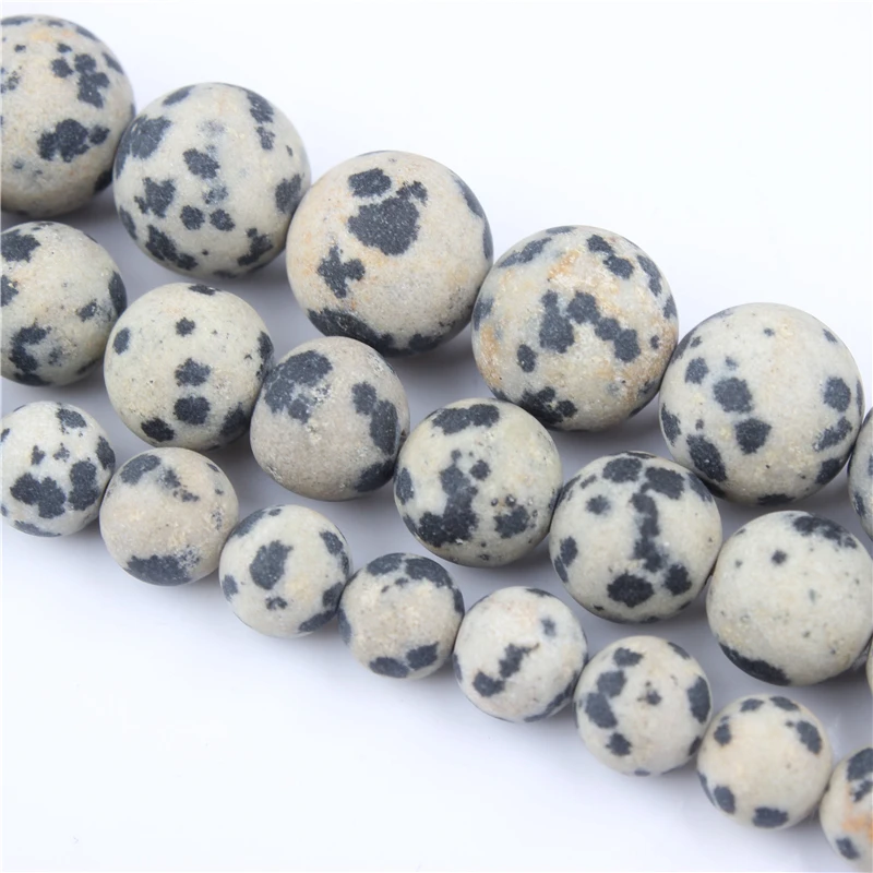 

NaturalJewellry Frosted SpotsLooseBead4/6/8/10/12MMSuitableForJewelryMakingDIYBraceletNecklace
