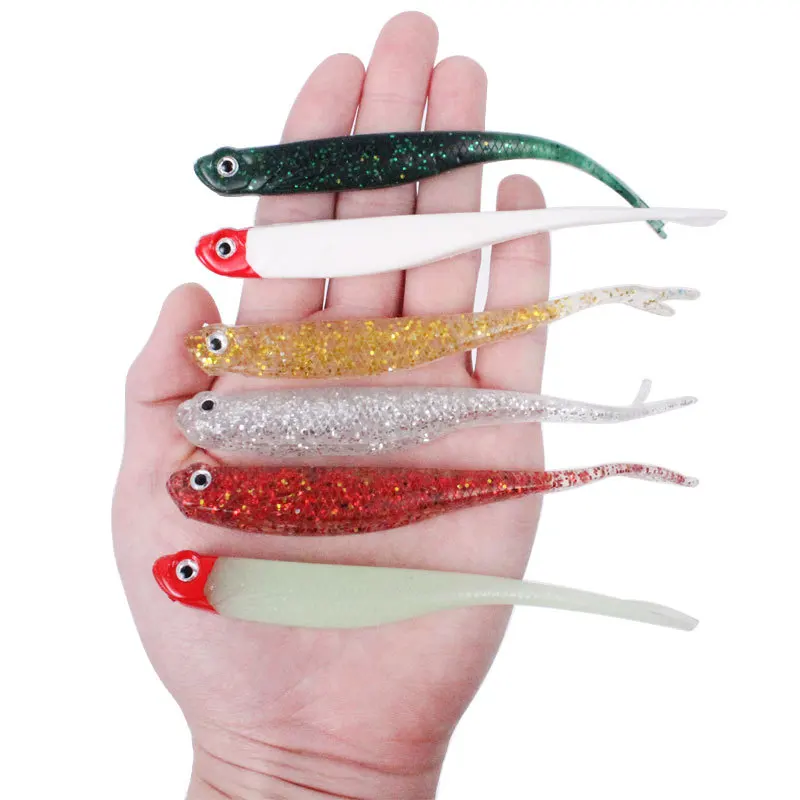 

4pcs/Lot Worm Soft Fishing Lures Jig Wobblers 13cm 8.5g Fork Tail Soft Fish Silicone Artificial Baits Bass Carp Pesca Tackle