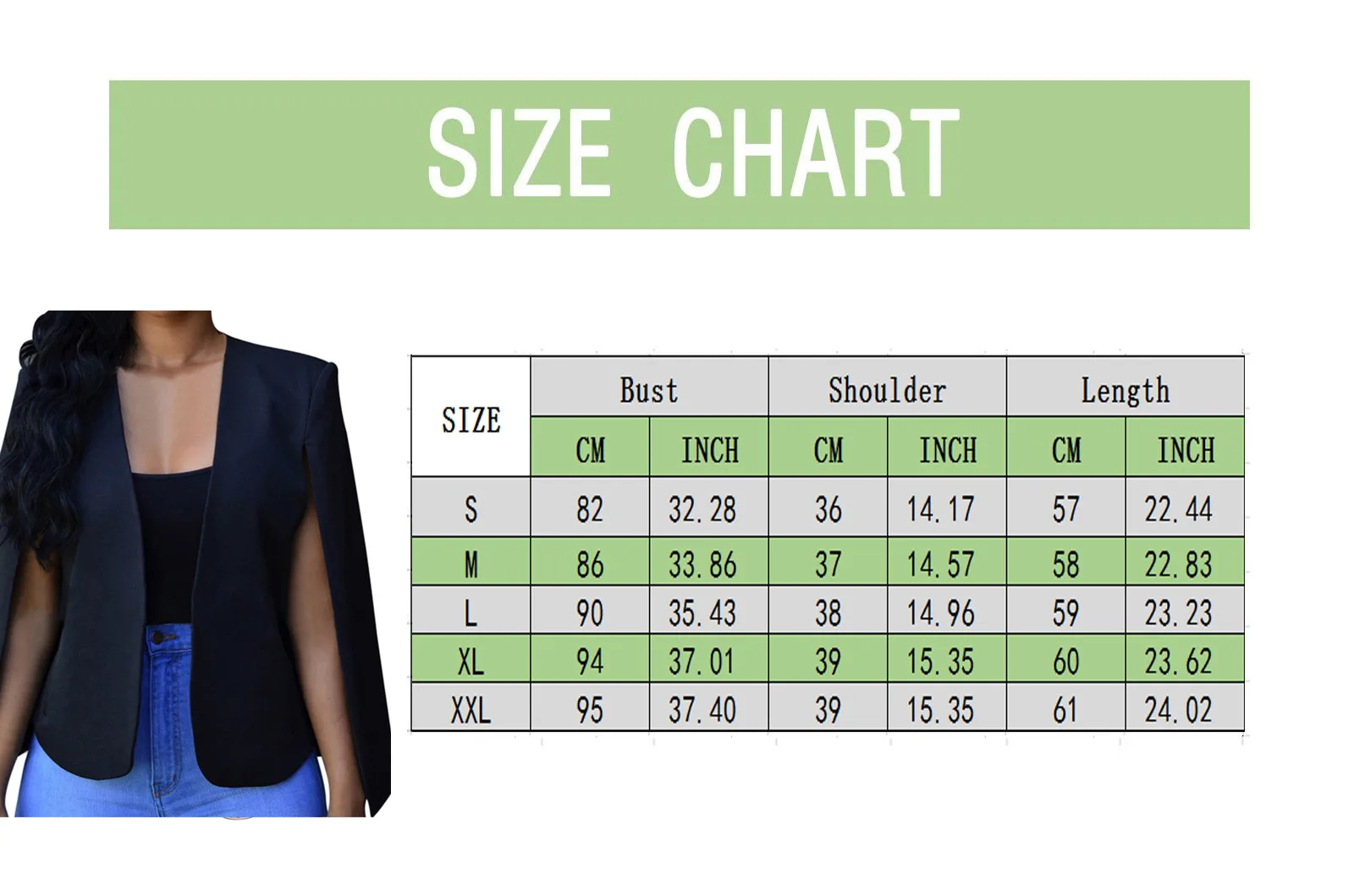 

Black White Cloak Cape Blazer Spring Autumn Women Lapel Split Casual Open Front Poncho Suit Jacket Coat Workwear Chaqueta Mujer