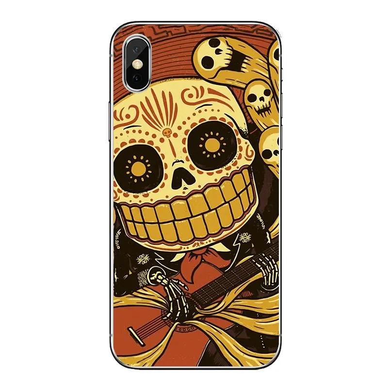Прозрачный мягкий чехол Чехлы мексиканский Скелет Сахар Череп для Xiaomi Redmi 4x S2 3S Note