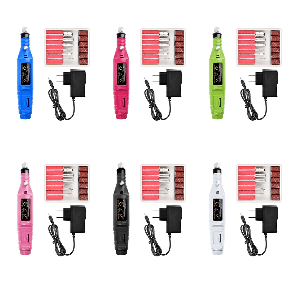 

1 Set Professional Electric Nail Drill Machine Manicure Machine Pedicure Drill Set Ceramic Nail File Nail Drill Equipment Tools