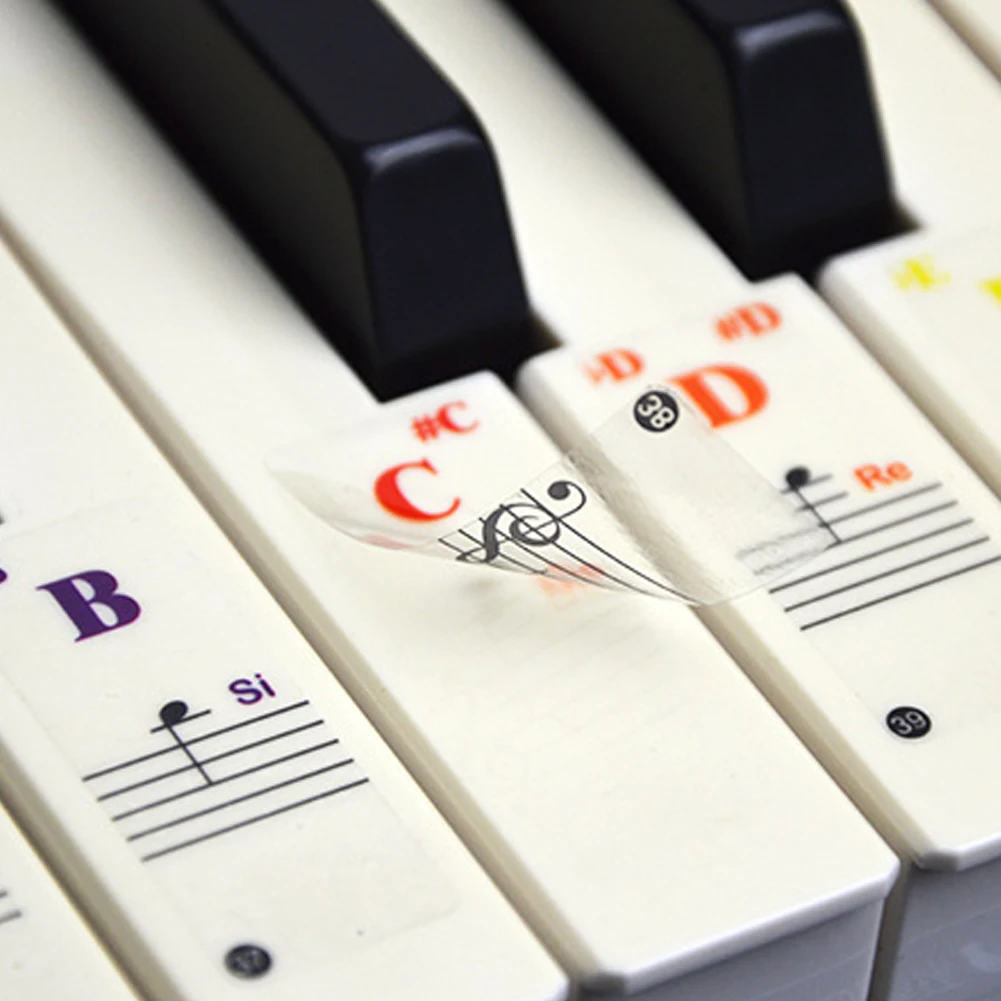 Универсальная прозрачная наклейка для клавиатуры в форме рояля наклейки заметок