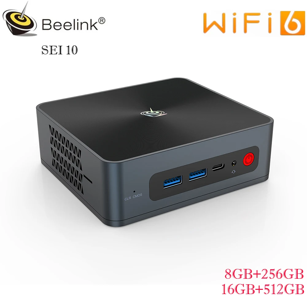 Beelink Sei 10 мини - PC 8G / 16G RAM 256GB 512GB SSD Intel I3 Win10 TWIFI 2.4G + 5.8G высокая четкость BT5.0 RJ45 Type C USB3.0