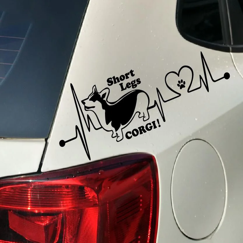 Короткие ноги Corgi Cut Виниловая Наклейка мотоцикл SUVs наклейка для автомобиля окна