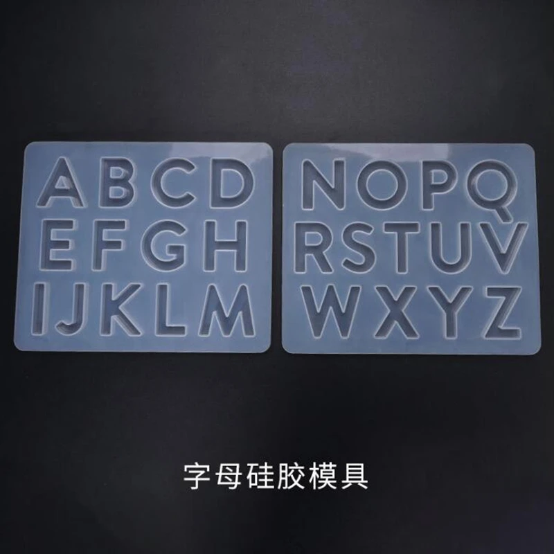 

New transparent silicone mold resin whole board letter decoration silicone mold DIY handmade jewelry decoration silicone mold