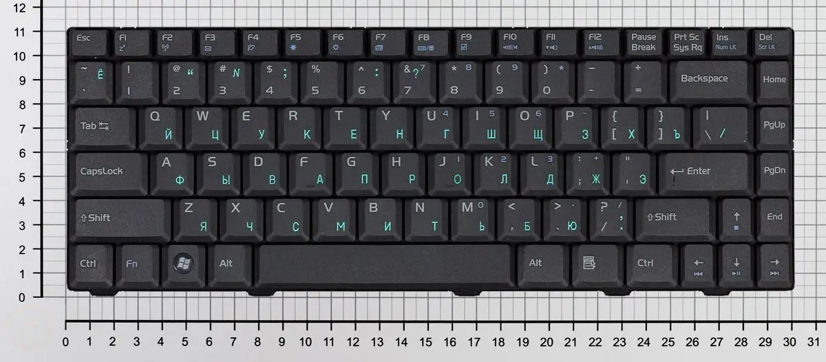 Клавиатура для Asus F80 X82 X85 X88 F81 F81S F83SE Series p/n: 0KN0-061UK11 V020452BS1 V020462CS1 русская черная вер |