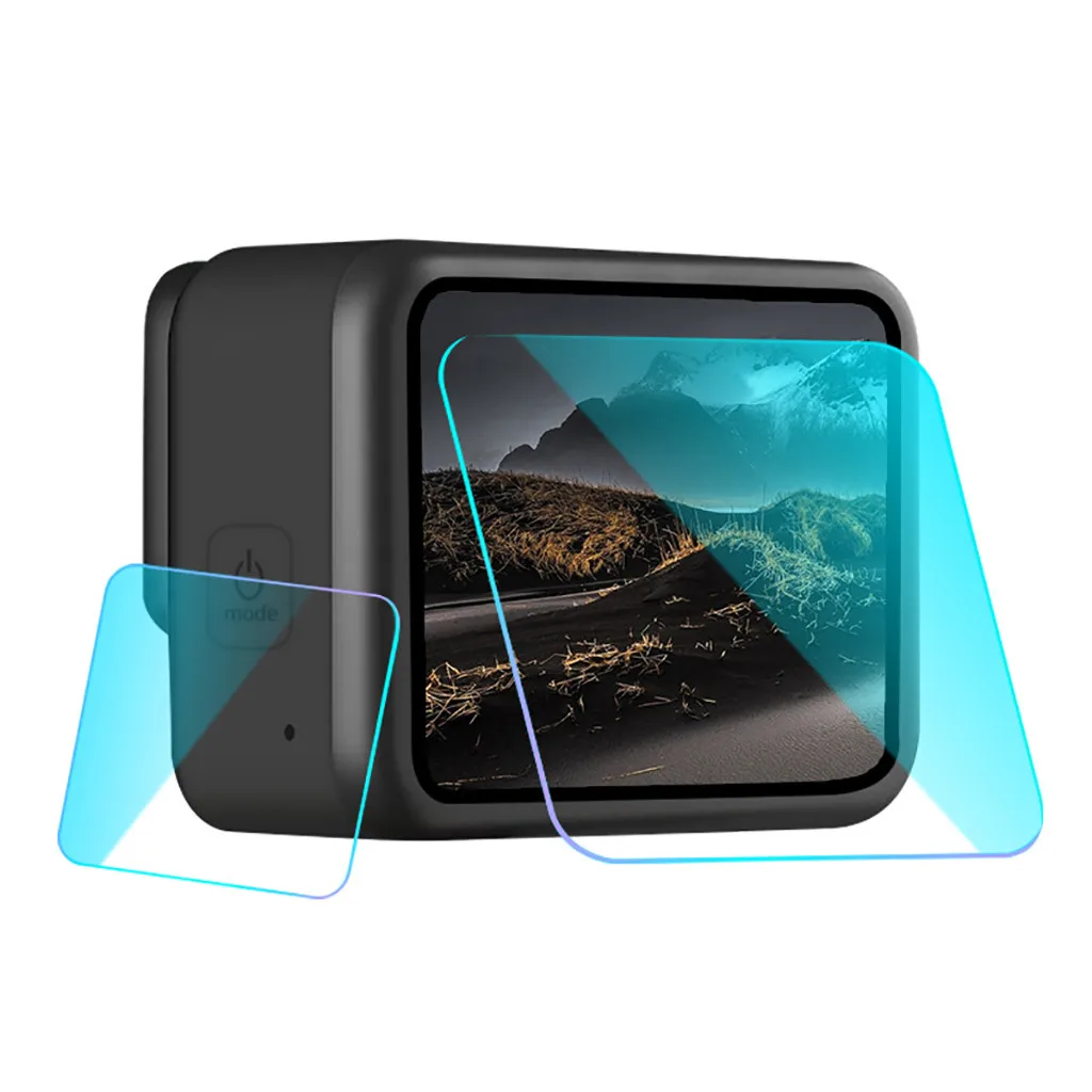 1 комплект Закаленное стекло пленка двойной экран + объектив протектор для Go pro 8