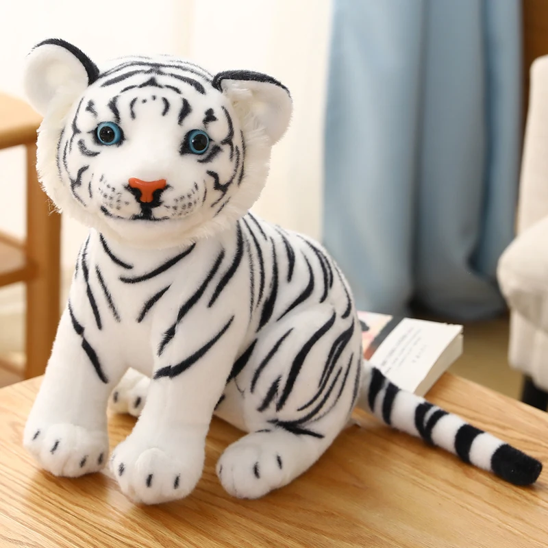 

33CM Simulation Baby Tiger Plush Toy Stuffed Soft Wild Animal Forest Tiger Pillow Dolls For Children Kids Birthday Gift Toys