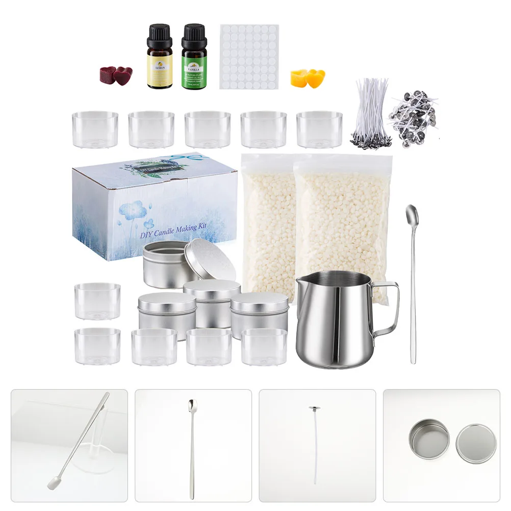 1 set of Candle Making Tool DIY Crafts Kit Soy Wax for Shop Home | Дом и сад