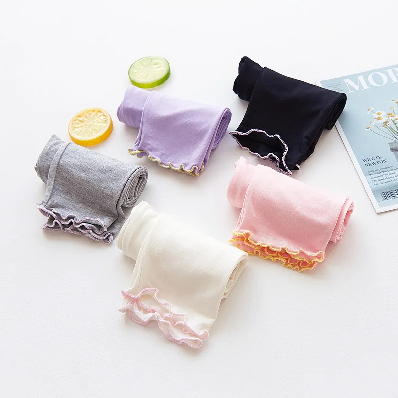 

Summer Fashion Girls Solid Color Leggings Kids Girls Elastic Modal Leggings Pants