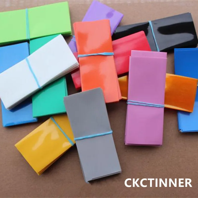 100pcs Li-Ion 18650 battery wrap PVC Pre-cut heat shrink tube for tape film cover reducing 72 * 18.5mm |