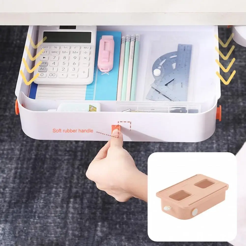 

Выдвижной ящик из АБС-пластика, пластиковые аксессуары для стола, легкая в установке Скрытая коробка для сортировки, съемная для кухни