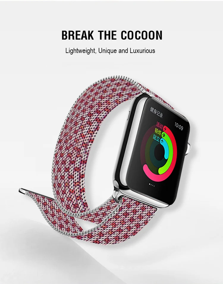 Миланская петля полоса дизайн для Apple Watch полосы 44 мм серия 4 40 мм магнитный браслет браслеты для Iwatch серии 3 ремешок