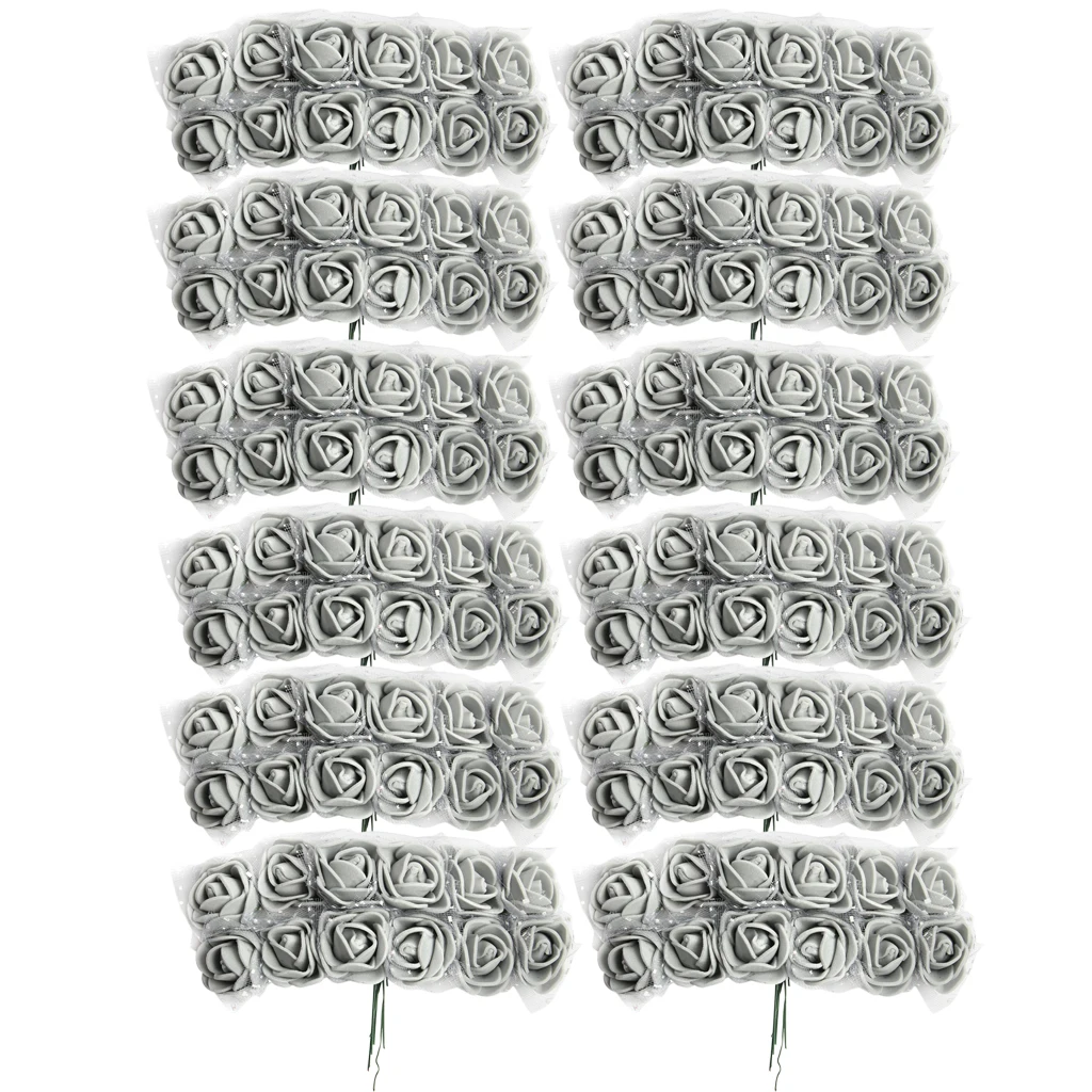 144 шт. искусственная миниатюра цветок розы из пены Свадебный букет невесты для