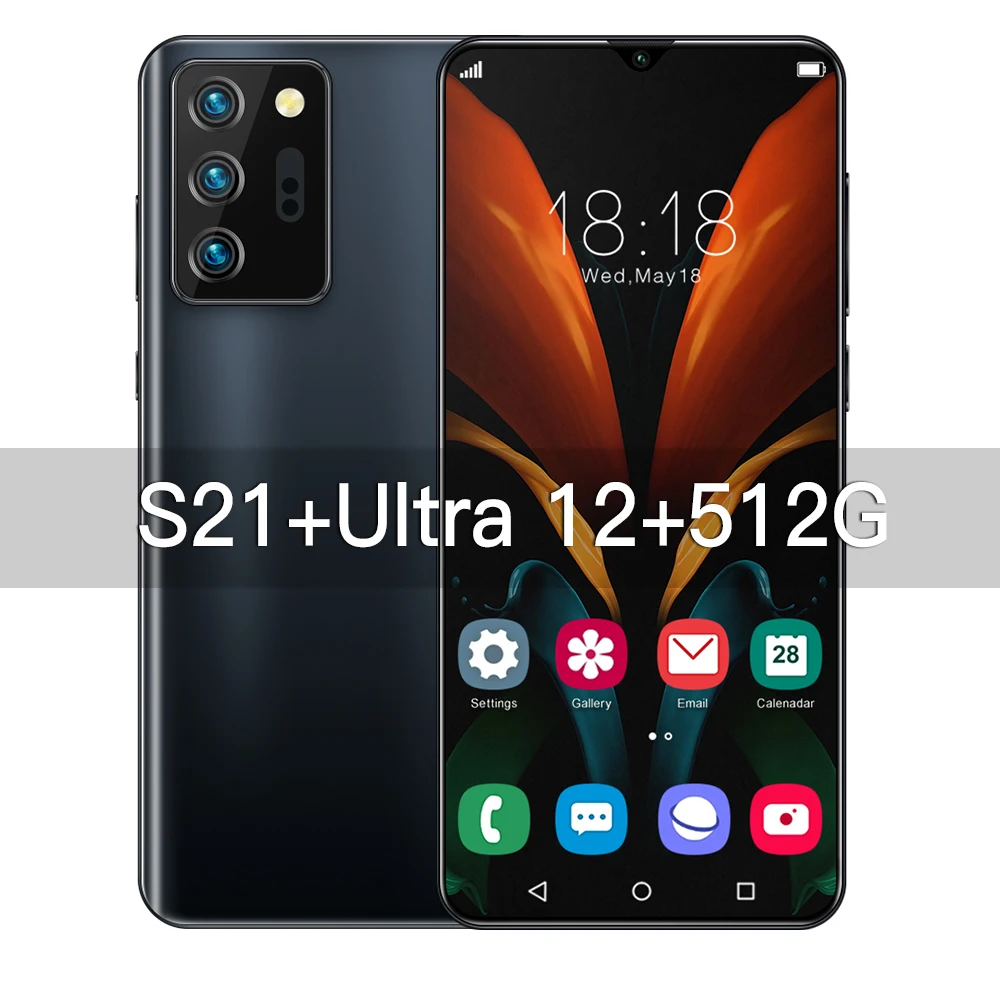 

Galay S21+ Ultra 6.6 Inch Smartphone 5000mAh Unlock Global Version 4G 5G Android 10.0 18MP+34MP 16GB+512GB Celulares Smart phone