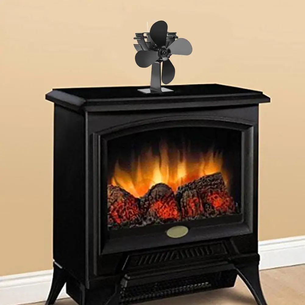 Вентилятор для печи с 4 лезвиями работающий от тепловой энергии Komin Log Wood Burner