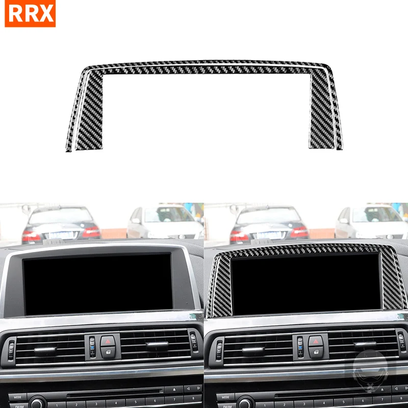 

For BMW 6 Series M6 F12 F13 F06 2011-2018 M Sport Carbon Fiber Stickers Navigation Covers 2 Pcs Car Styling Interior Accessories