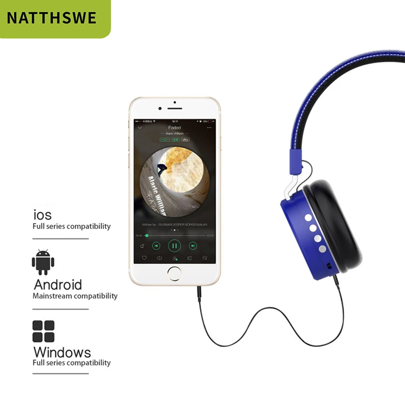 NATTHSWE bluetooth беспроводные наушники свободные руки гарнитура anc активного