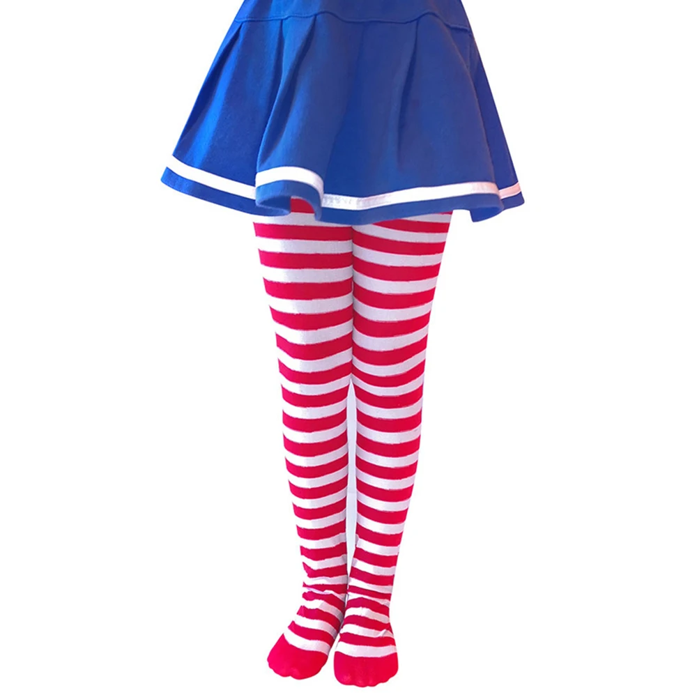Колготки для девочек на Хэллоуин в полоску 5 8 лет вечерние детские чулки костюмы