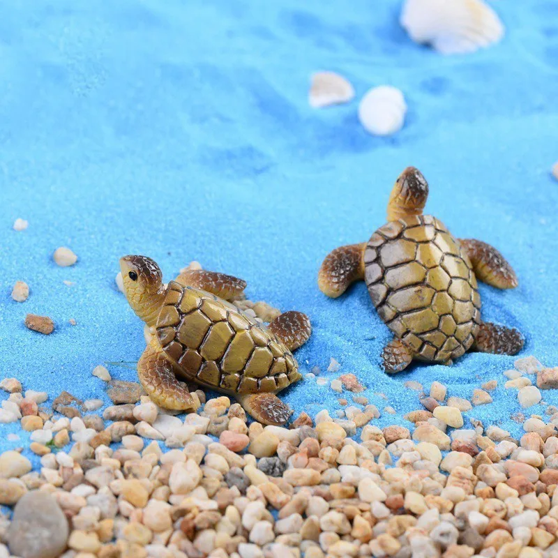 10/30/50/100pcs Green Sea Turtle Miniatures Landscape Fish Tank Decoration Simulation Animal Aquatic Ornament | Дом и сад
