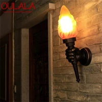 oulala outdoor wall sconces lamp classical torch light creative led waterproof for home decorative