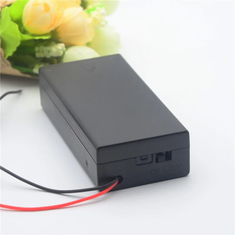 1 шт. черный пластиковый чехол для хранения аккумуляторов 18650 3 7 в 2x18650 контейнер с