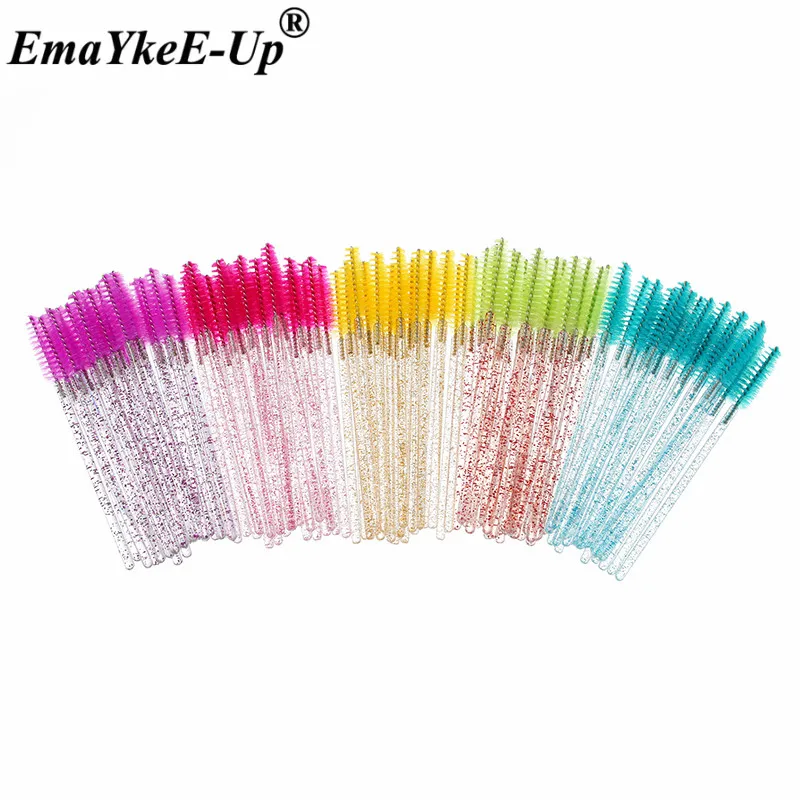 50 шт. одноразовые кисти для ресниц с кристаллами|Накладные ресницы| |