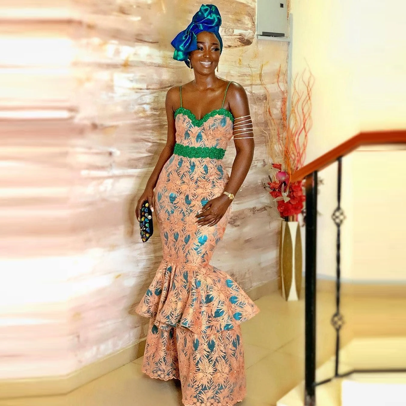 

Aso Ebi кружевное платье для выпускного вечера на бретелях-спагетти Многоярусное вечернее платье-Русалка сексуальное платье на заказ