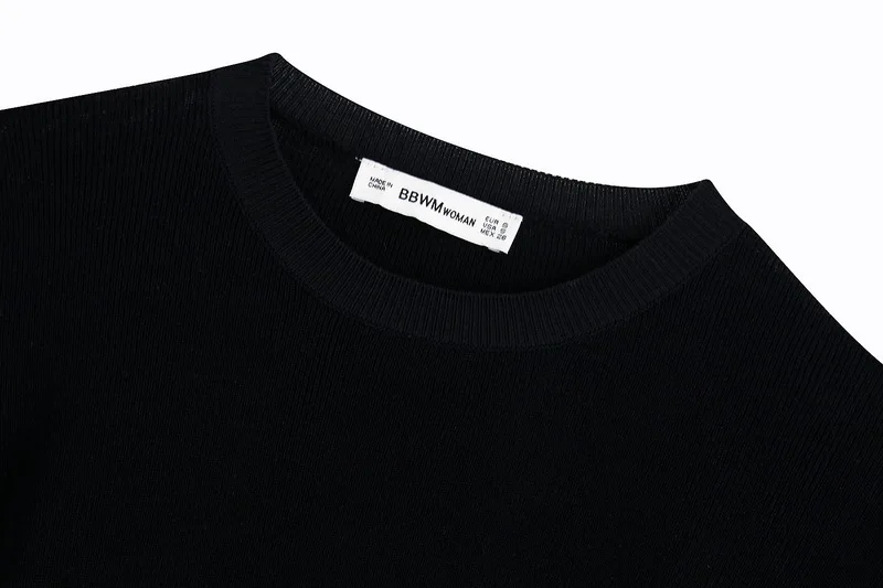 2019 za женский модный вязаный свитер с блестящими рукавами тонкий Топ модные