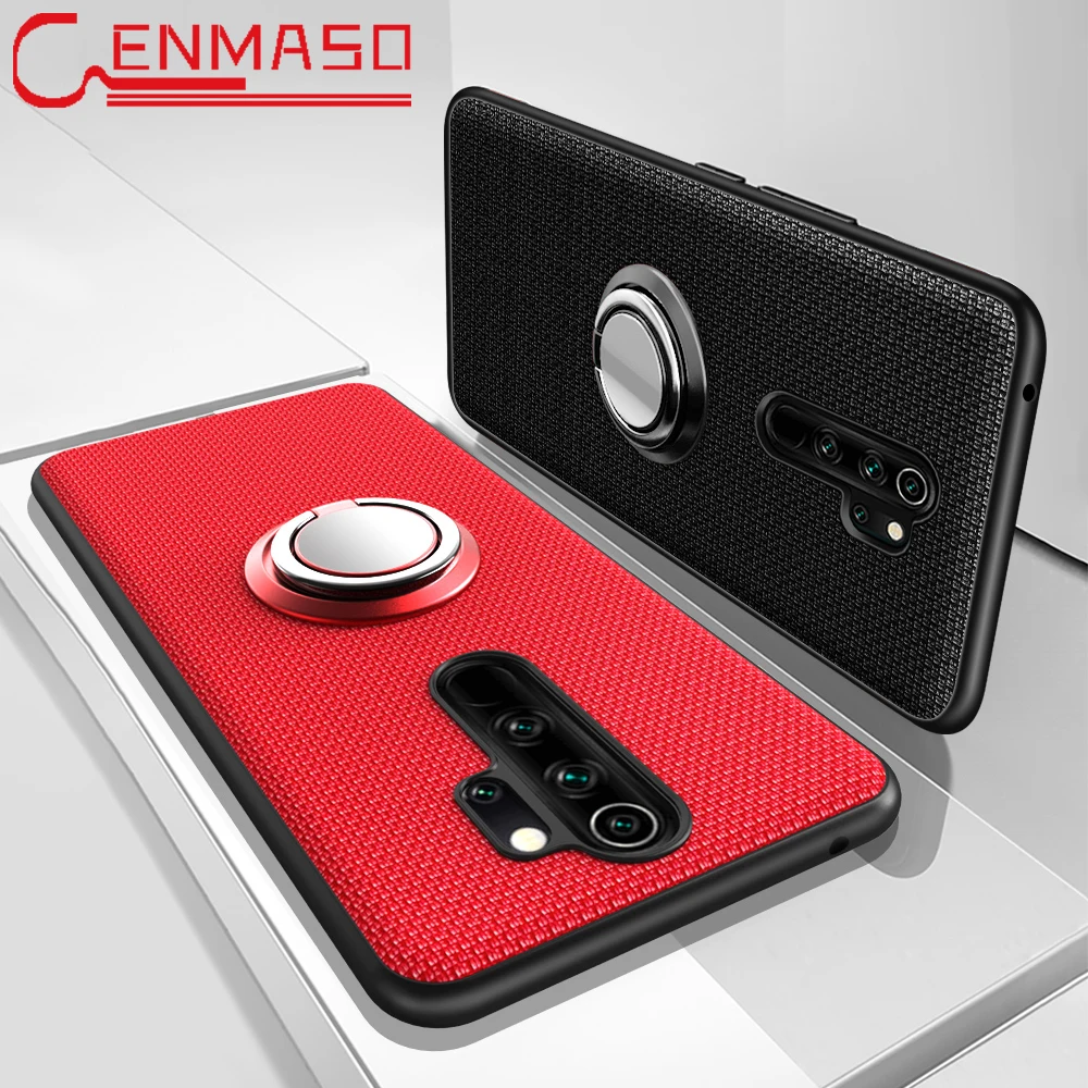 Защитный чехол для Red mi Note 8 Pro 8T 7 Чехол для Xiaomi mi Note 10 CC9 Pro магнитное автомобильное кольцо-держатель на палец кожаный полный Чехол