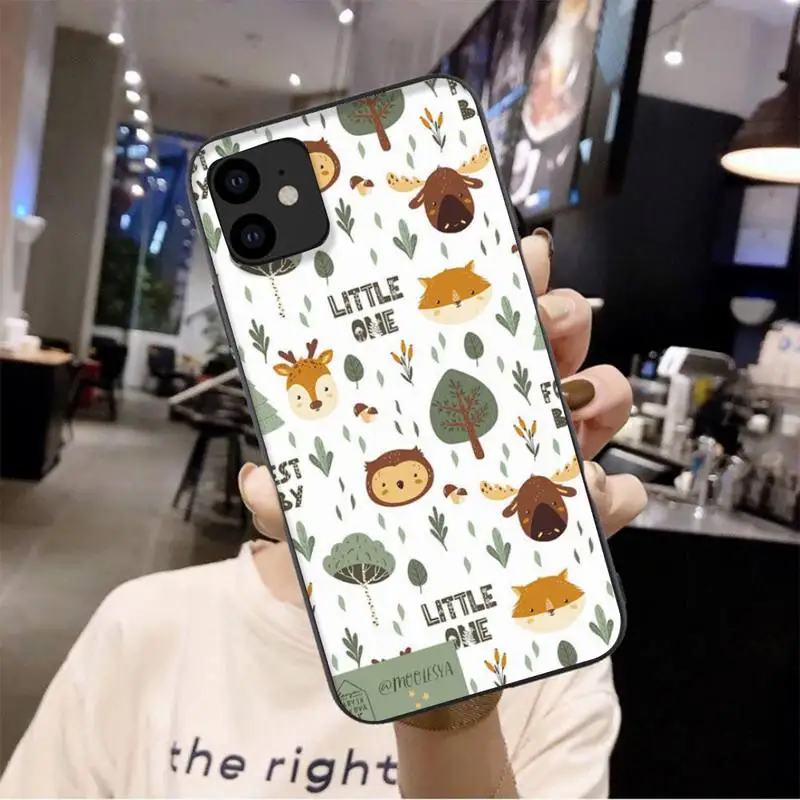 

LJHYDFCNB Forest Ocean Pattern Phone Case For Iphone 6 6s 7 8 Plus XR X XS 11 12 Pro Mini Max