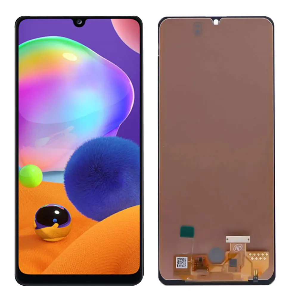 Pantalla LCD AMOLED 100% Original para m&oacute;vil, montaje de digitalizador con marco trasero, para Samsung Galaxy A31, A315, A315F, 6,4-1