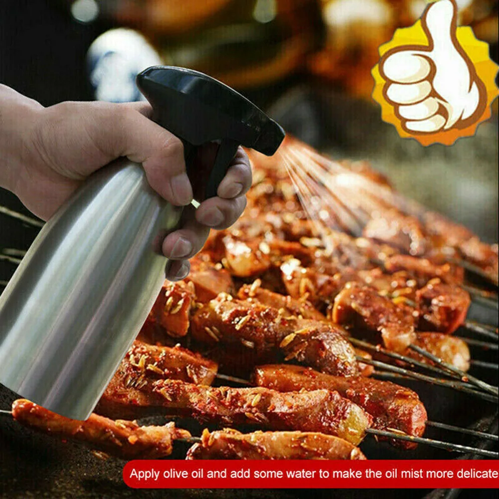 

1Pc 500ML Oil Spray Bottle Stainless Steel Pump Mist Sprayer Outdoor BBQ Barbecue Picnic Oiler Pot Soy Sauce Seasoning Bottles