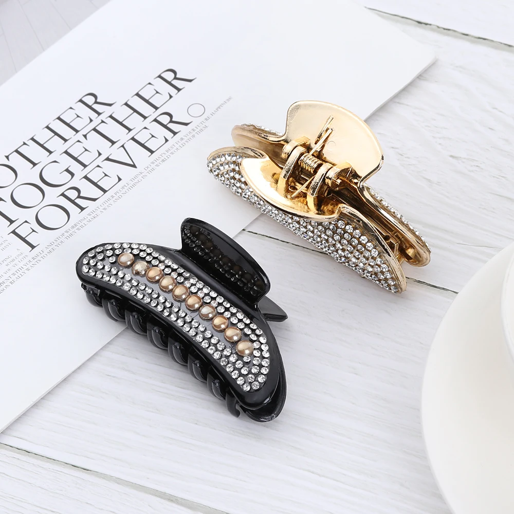 1 шт. жемчужные стразы заколки крабы для волос пряжки головные уборы модные