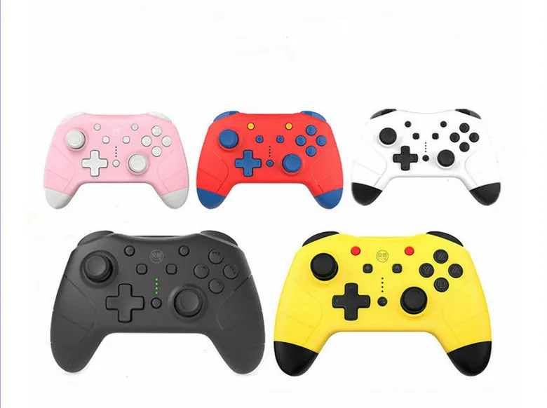 

Yellow Pink and Black Wireless Bluetooth 2.0 Gamdpad With NFC Funtion For Nintend Switch Pro