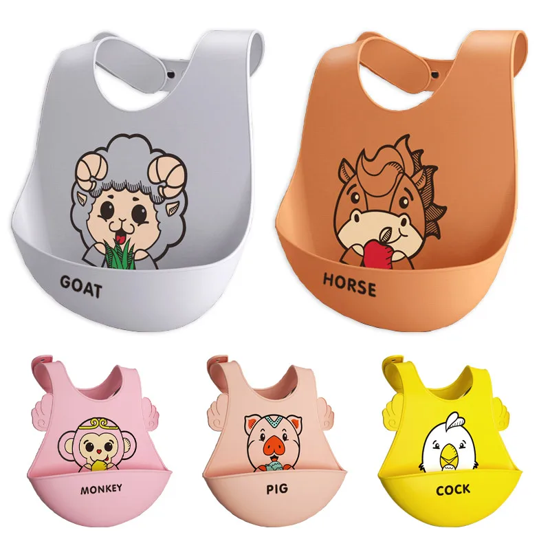 Детские нагрудники мягсветильник Водонепроницаемый Мягкий Складной мультяшный