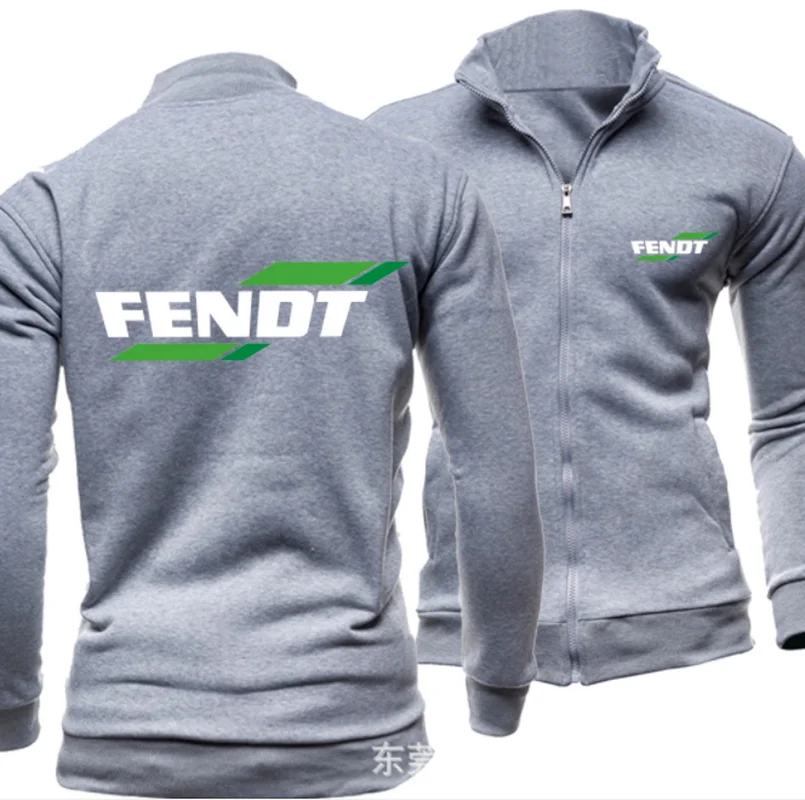 

2021 new print autumn men's FENDT logo hoodless Sweatshirt Street jacket sportswear Pullover