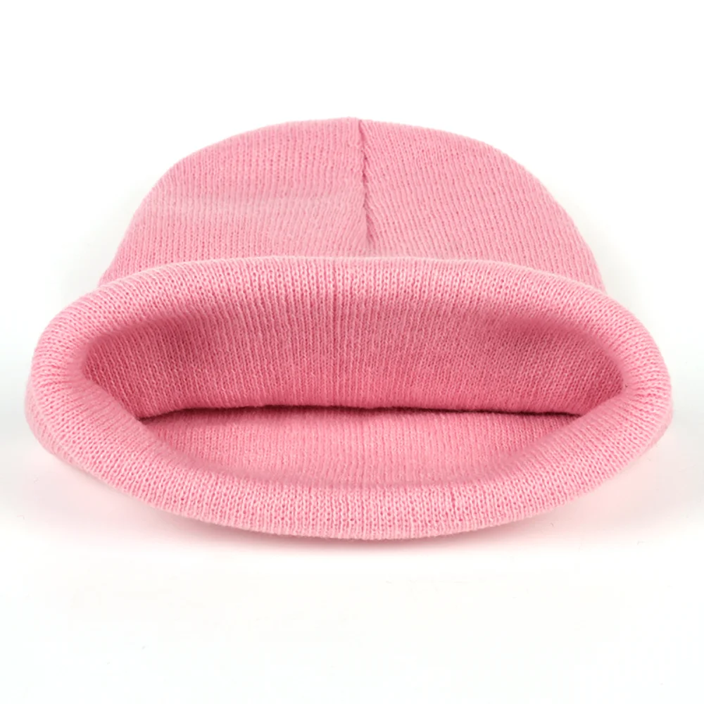 Кепка для мужчин и женщин уличная розовая Зимняя теплая шапка Хлопковая шапочка